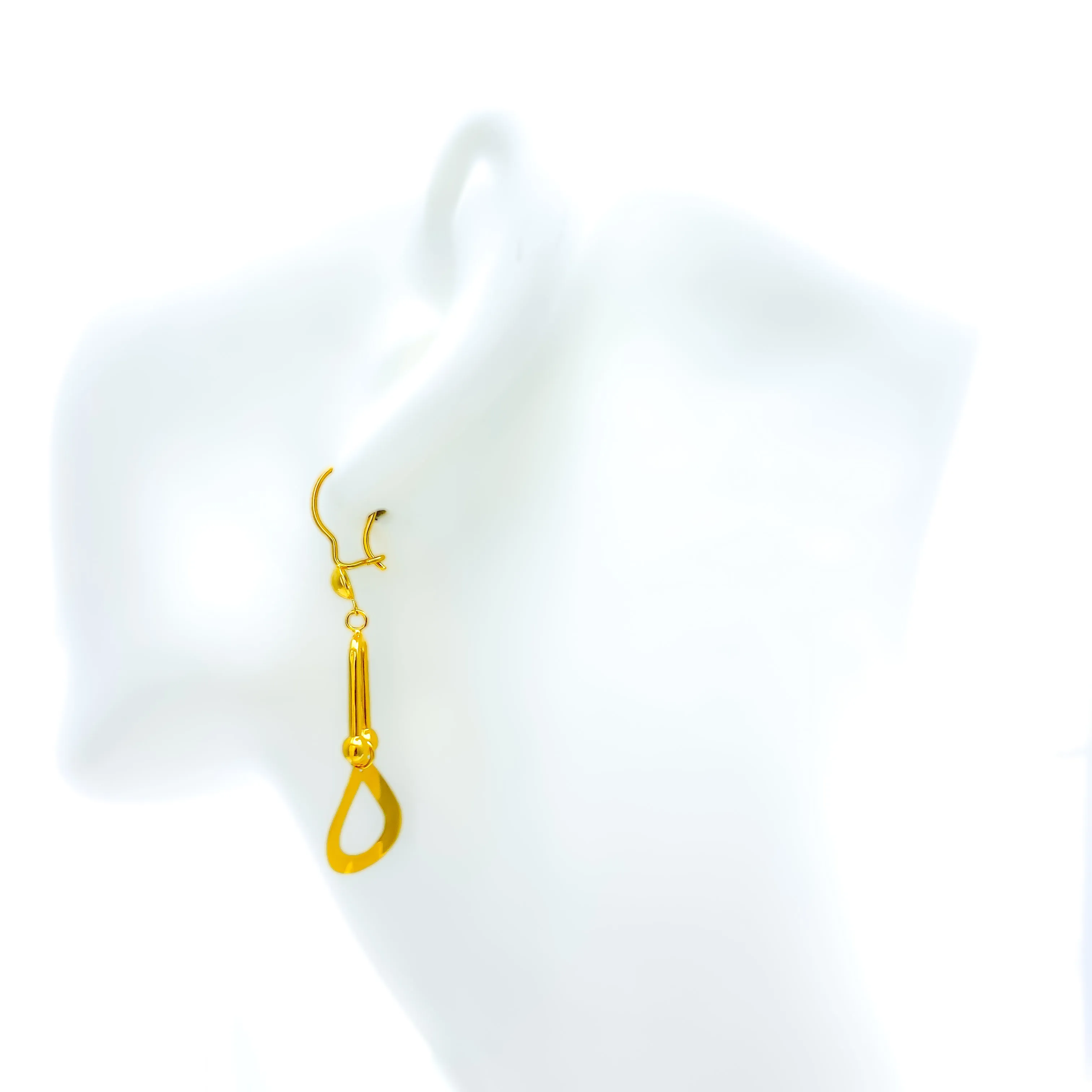 Ethereal Artistic 21k Gold Hanging Earrings