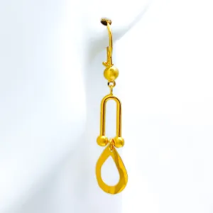 Ethereal Artistic 21k Gold Hanging Earrings