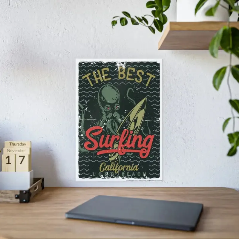 Eye Catching Octopus Gloss Posters for Stylish Decor