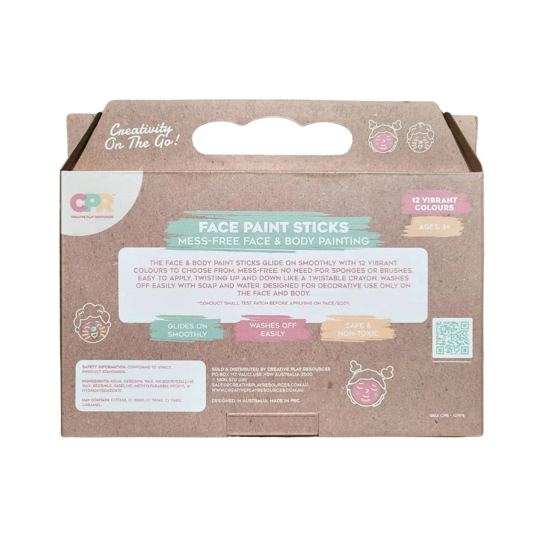 Face Paint Sticks Set of 12