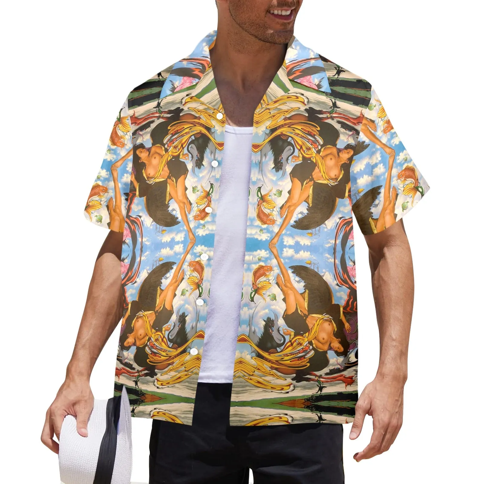 Falling Angel Men's Hawaiian Shirt