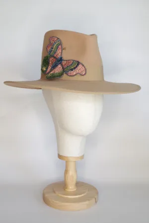 Fedora with a striking brooch