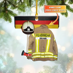 Feuerwehr Uniform V3 Custom Shaped Ornament 60