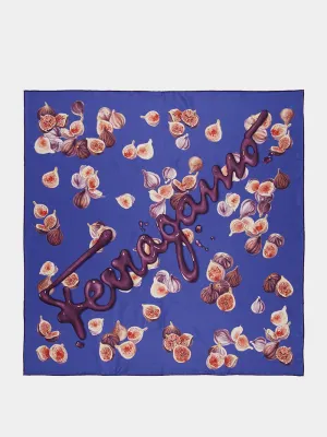 Fig Print Silk Foulard