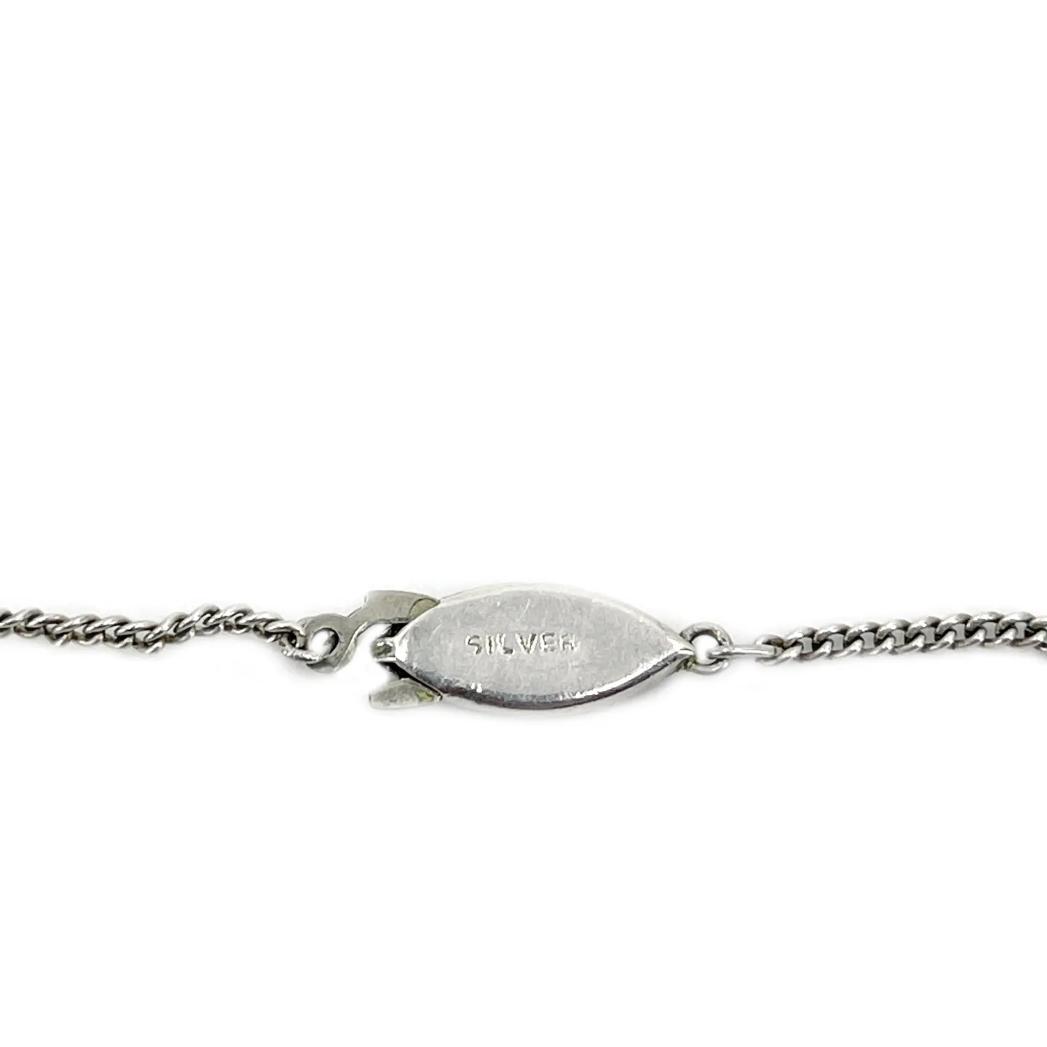 Filigree Spun Silver Japanese Cultured Akoya Pearl Flower Necklace- Sterling Silver 16 Inch