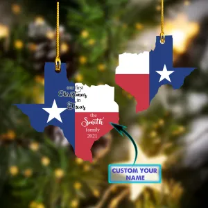 First Christmas Texas Custom Shaped Ornament - 1198