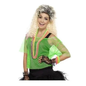 Fishnet Top, Neon Green,S/M