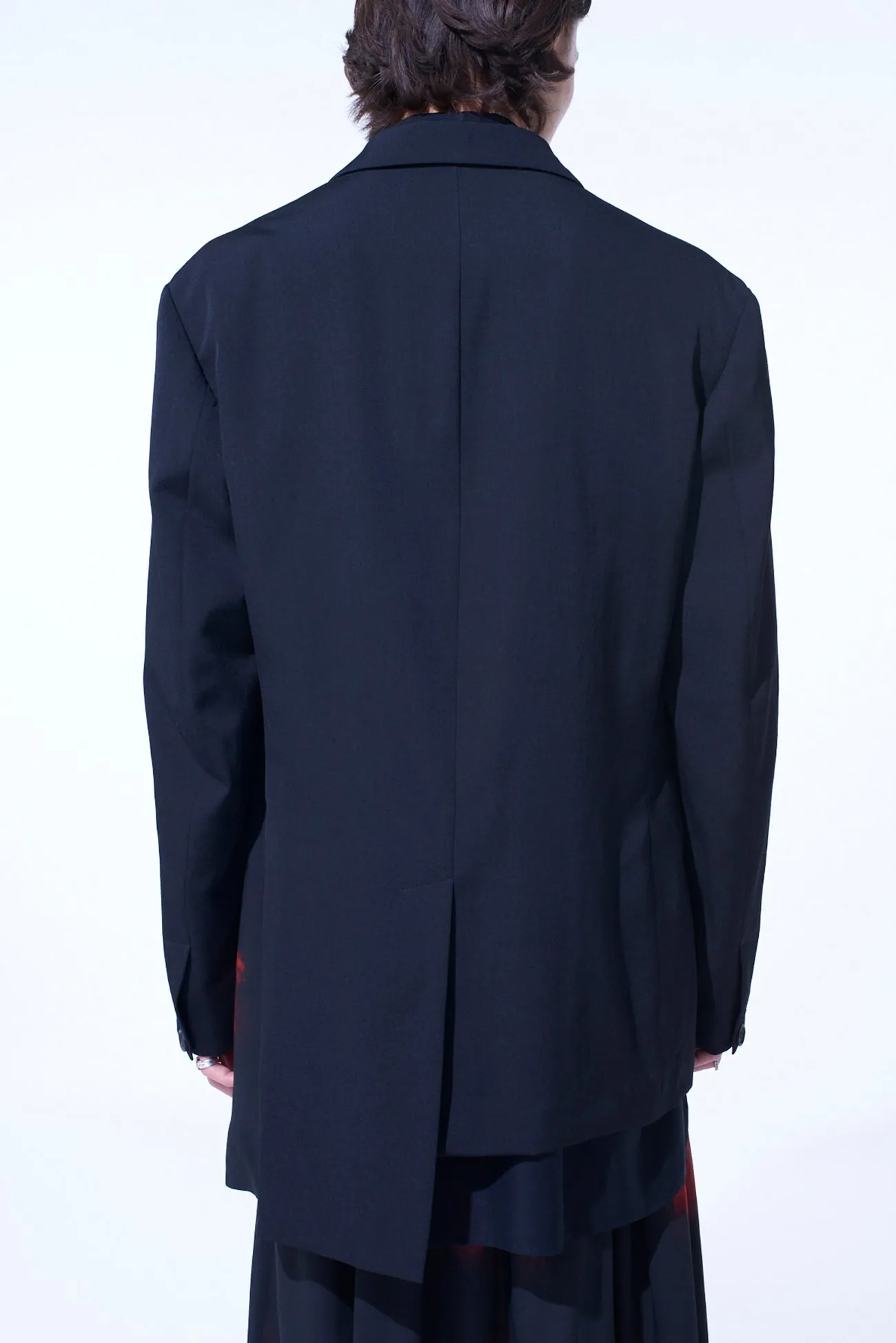 FLAMES PATTERN ASYMMETRICAL JACKET