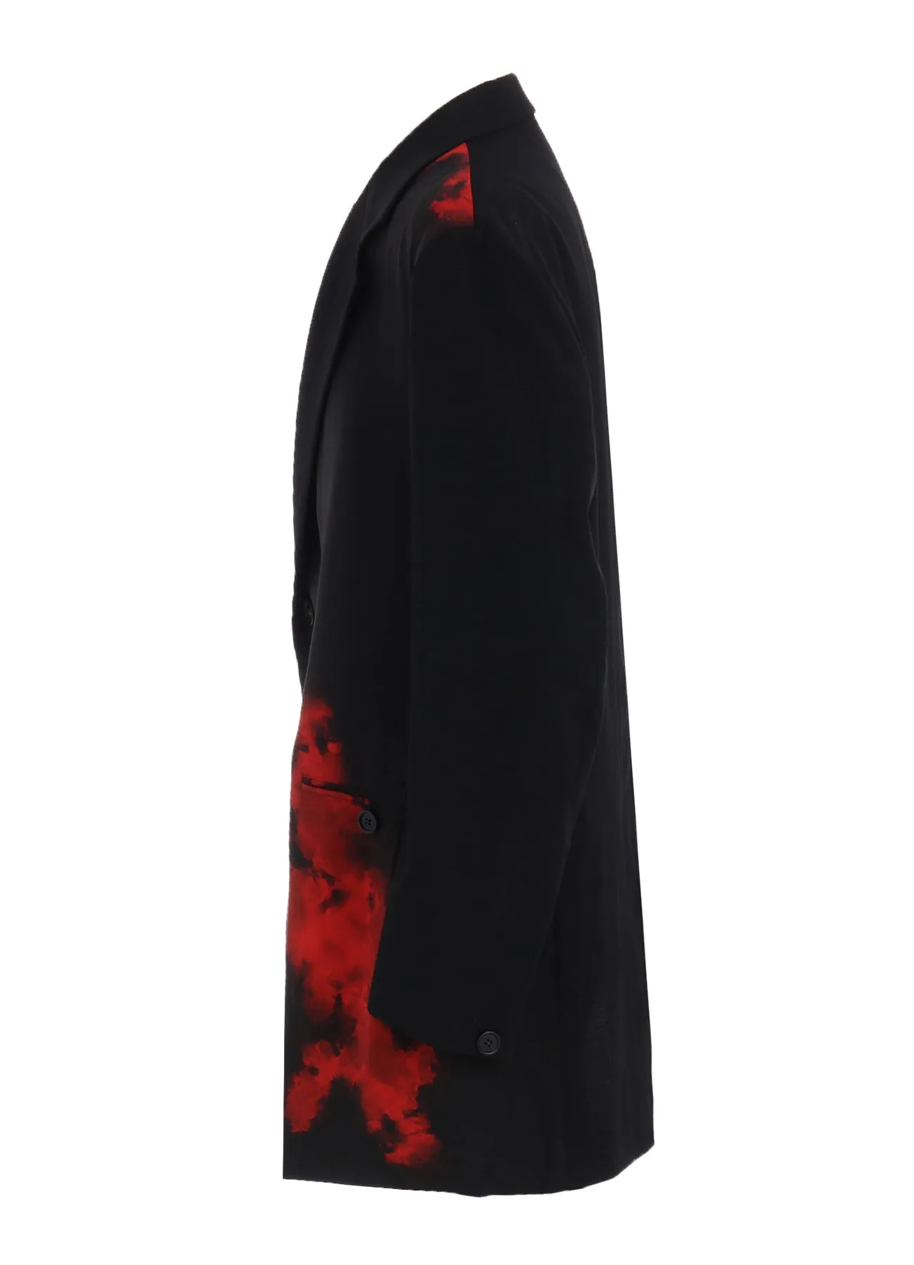 FLAMES PATTERN ASYMMETRICAL JACKET