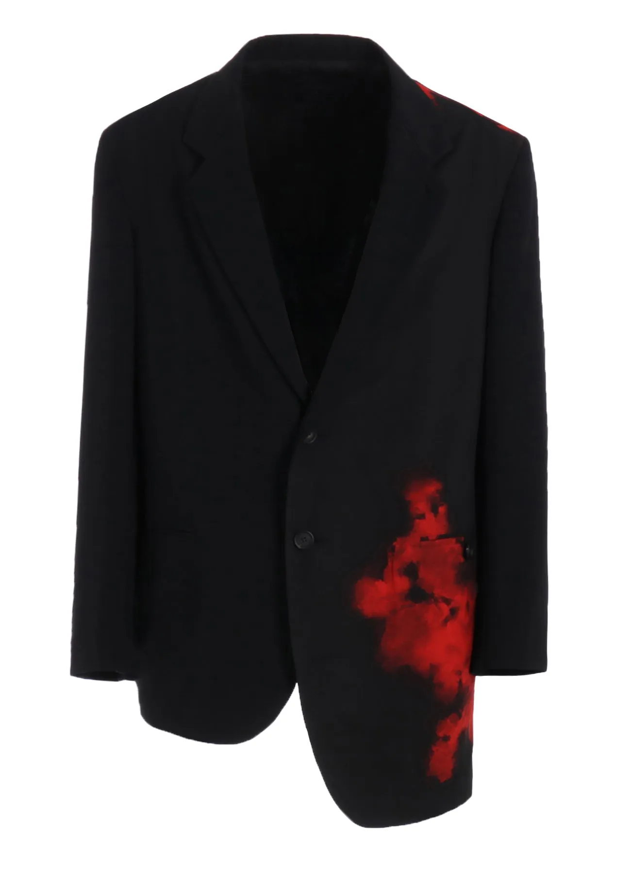 FLAMES PATTERN ASYMMETRICAL JACKET