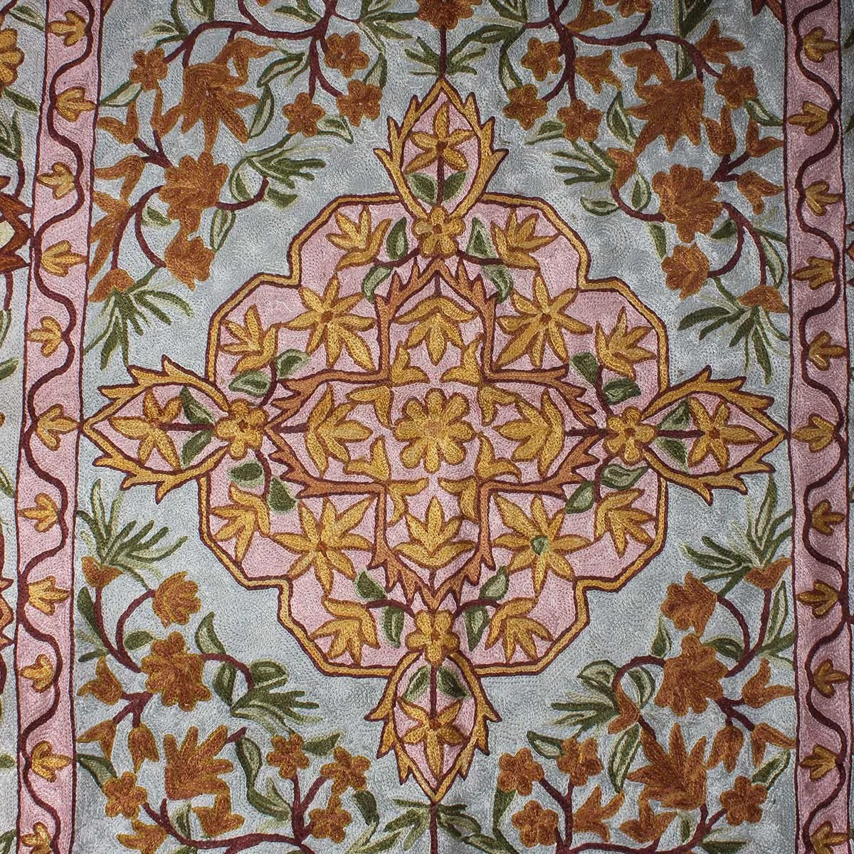 FLORAL DESIGN SILK RUG 3 X 5 FT