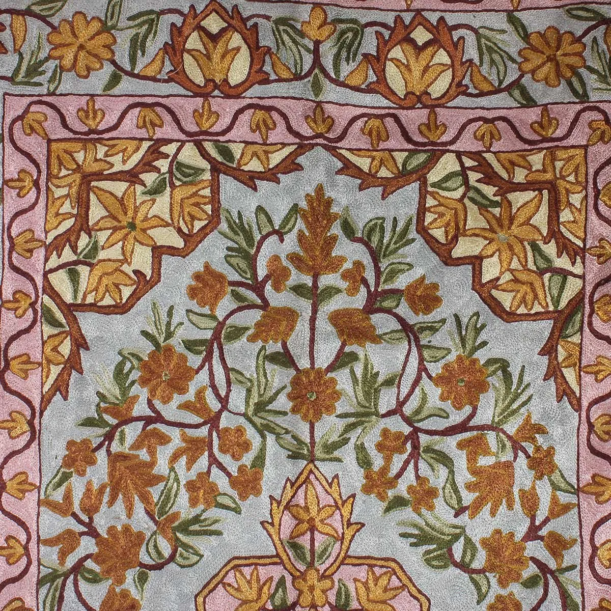 FLORAL DESIGN SILK RUG 3 X 5 FT