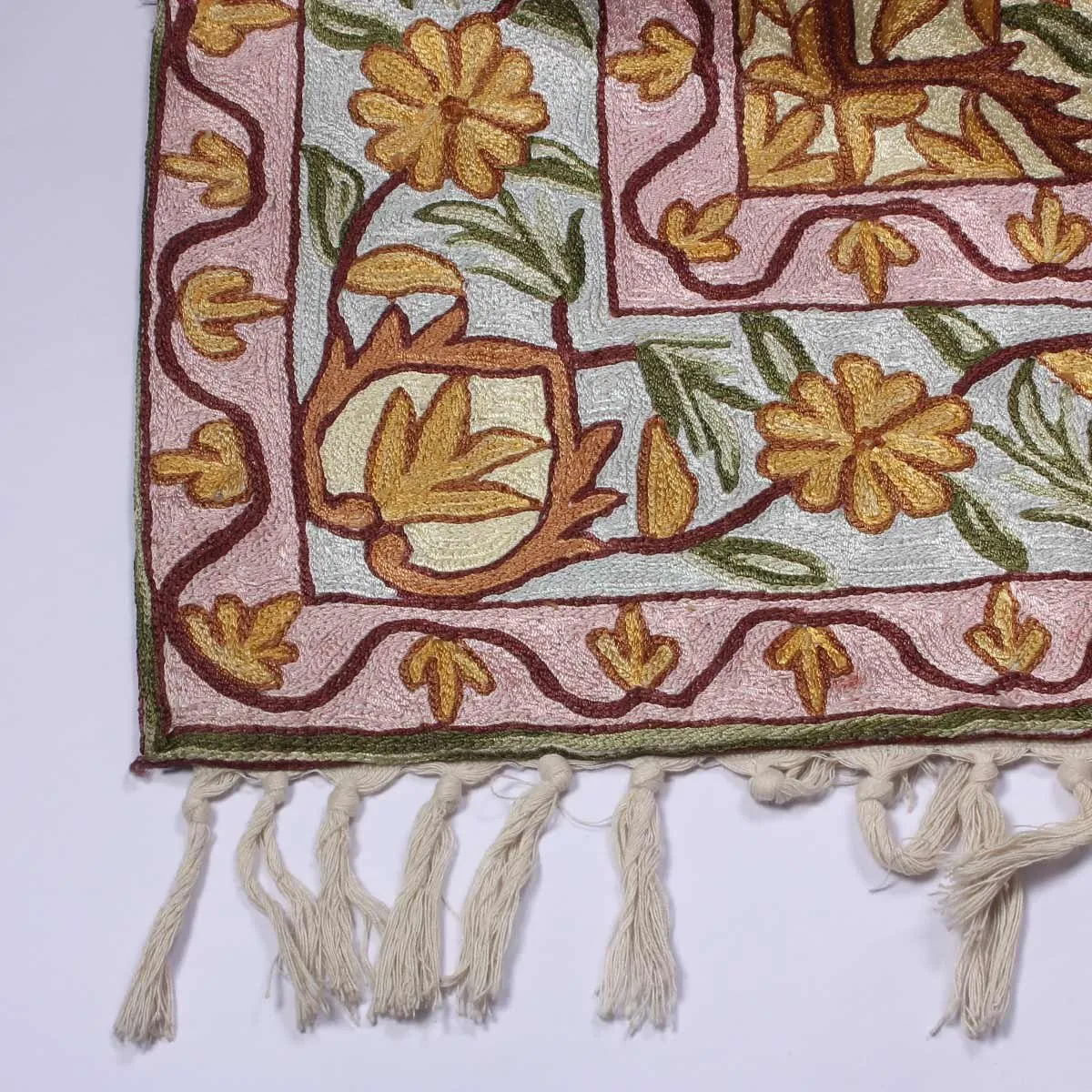 FLORAL DESIGN SILK RUG 3 X 5 FT