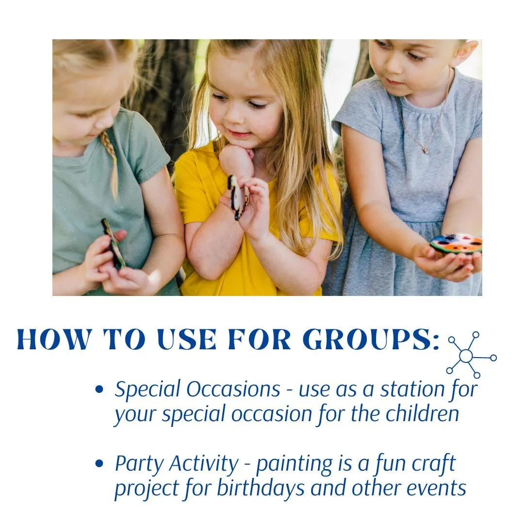 Flower Painting by Numbers, Craft Kits for Kids,  Unpainted Wood Make Your Own Sign, Flower Birthday Party Favor