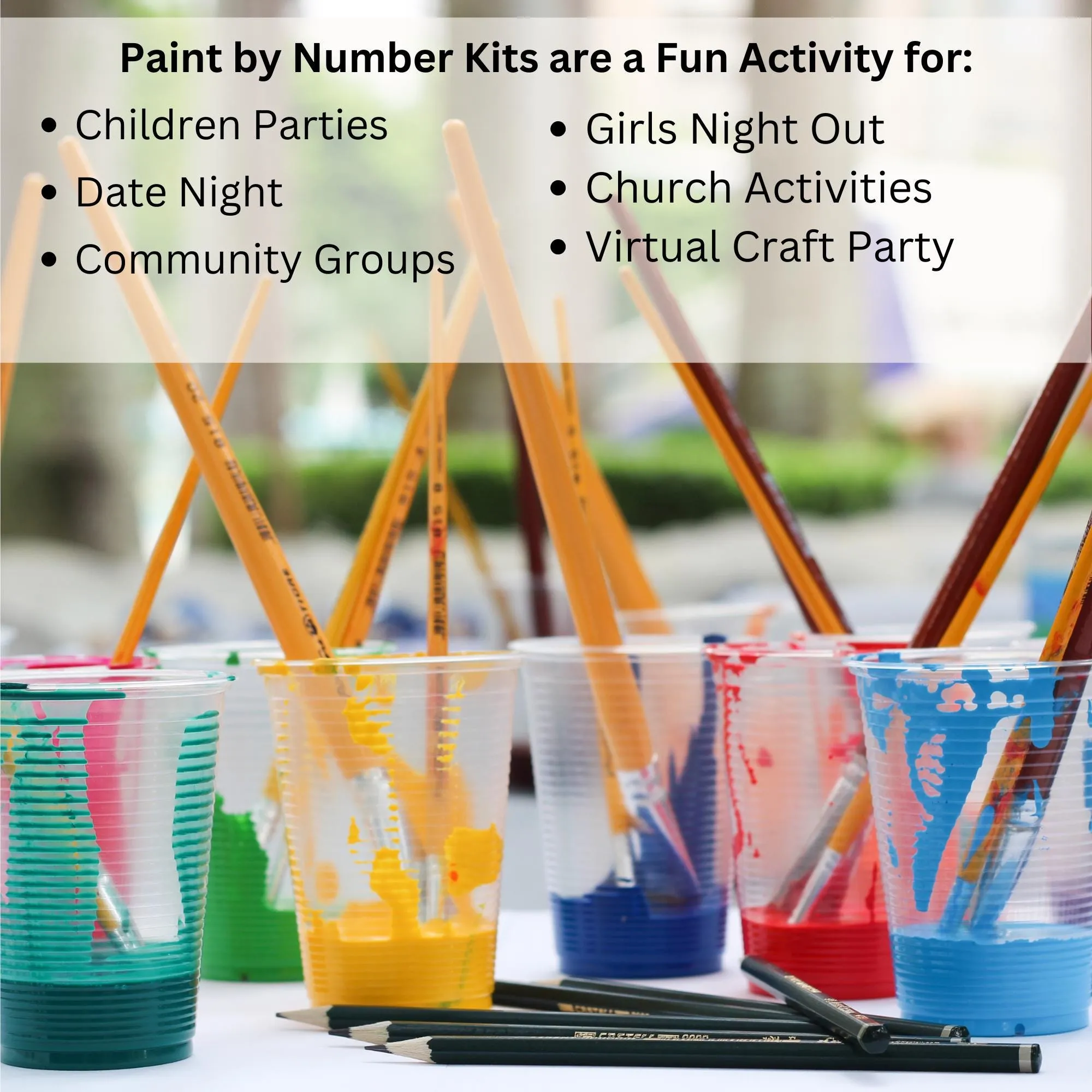 Flower Painting by Numbers, Craft Kits for Kids,  Unpainted Wood Make Your Own Sign, Flower Birthday Party Favor