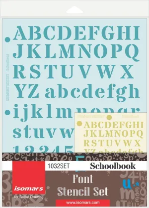 Font Stencil- Schoolbook (Set of 2)