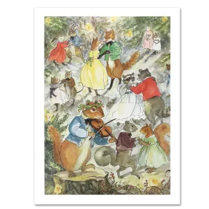 Forest New Year's Ball Holiday Cards