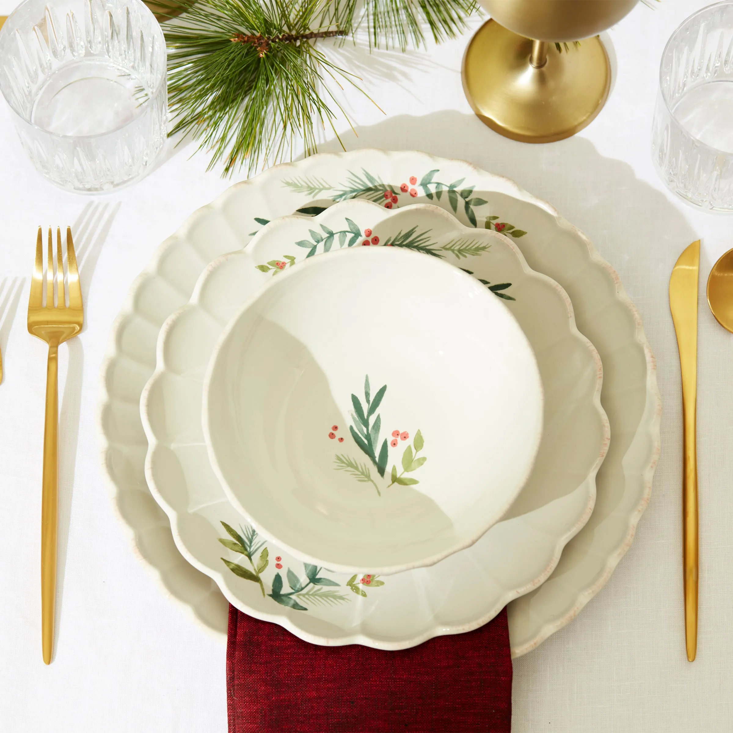 French Perle Berry All-Purpose Bowls, Set of 4
