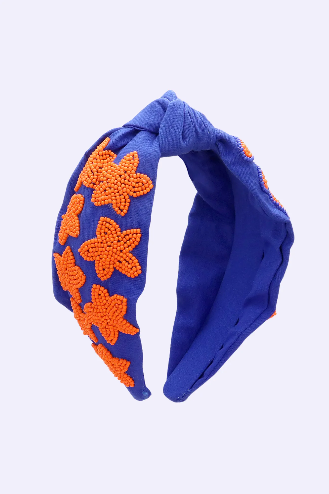 Game Day Beaded ACE Star Knot Burnout Headband