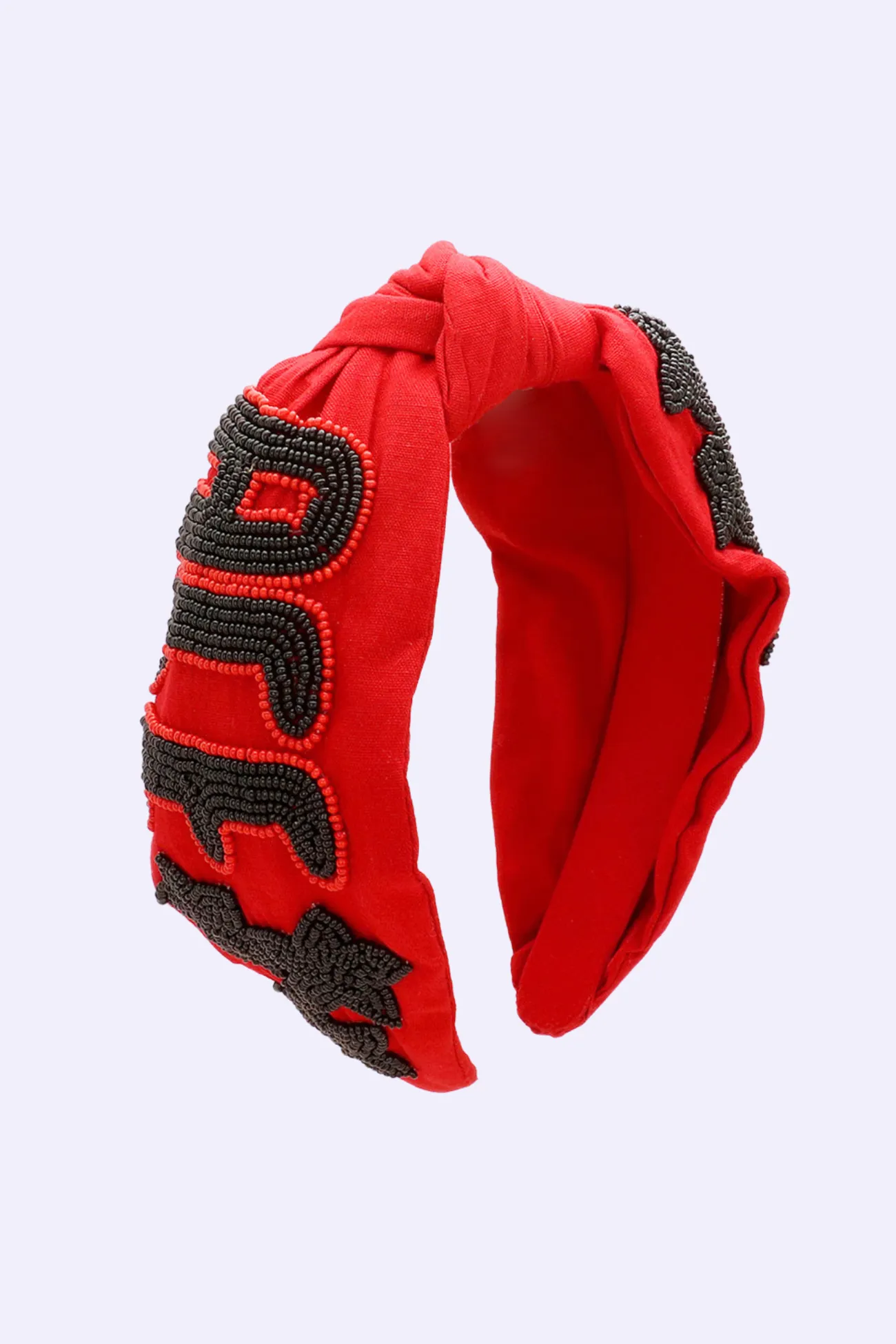 Game Day Beaded ACE Star Knot Burnout Headband