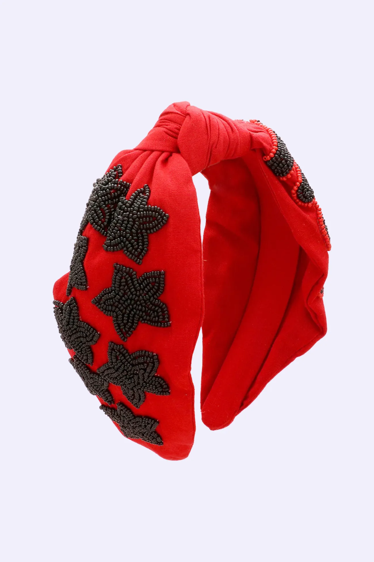 Game Day Beaded ACE Star Knot Burnout Headband