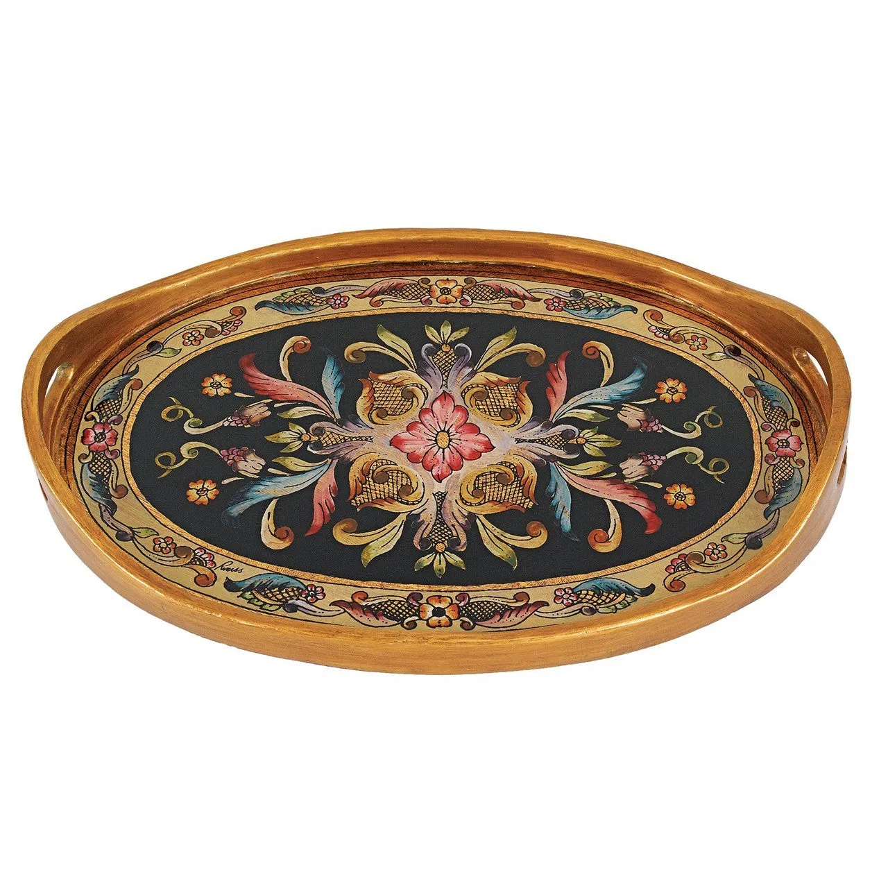 Gemstone Black Oval Tray