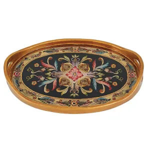 Gemstone Black Oval Tray