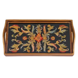 Gemstone Black Sm Rectangle Tray
