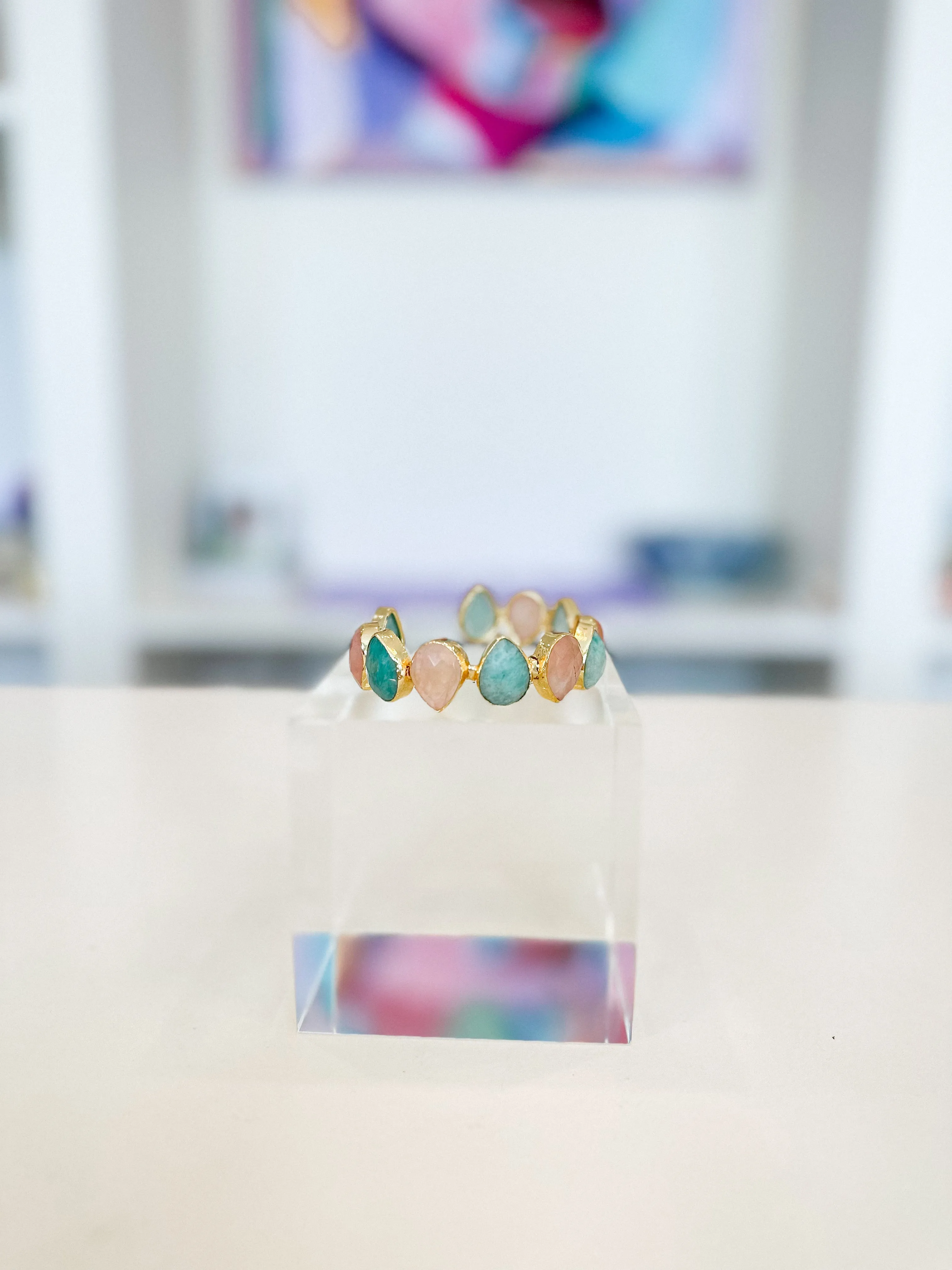 Gemstone Cluster Cuff