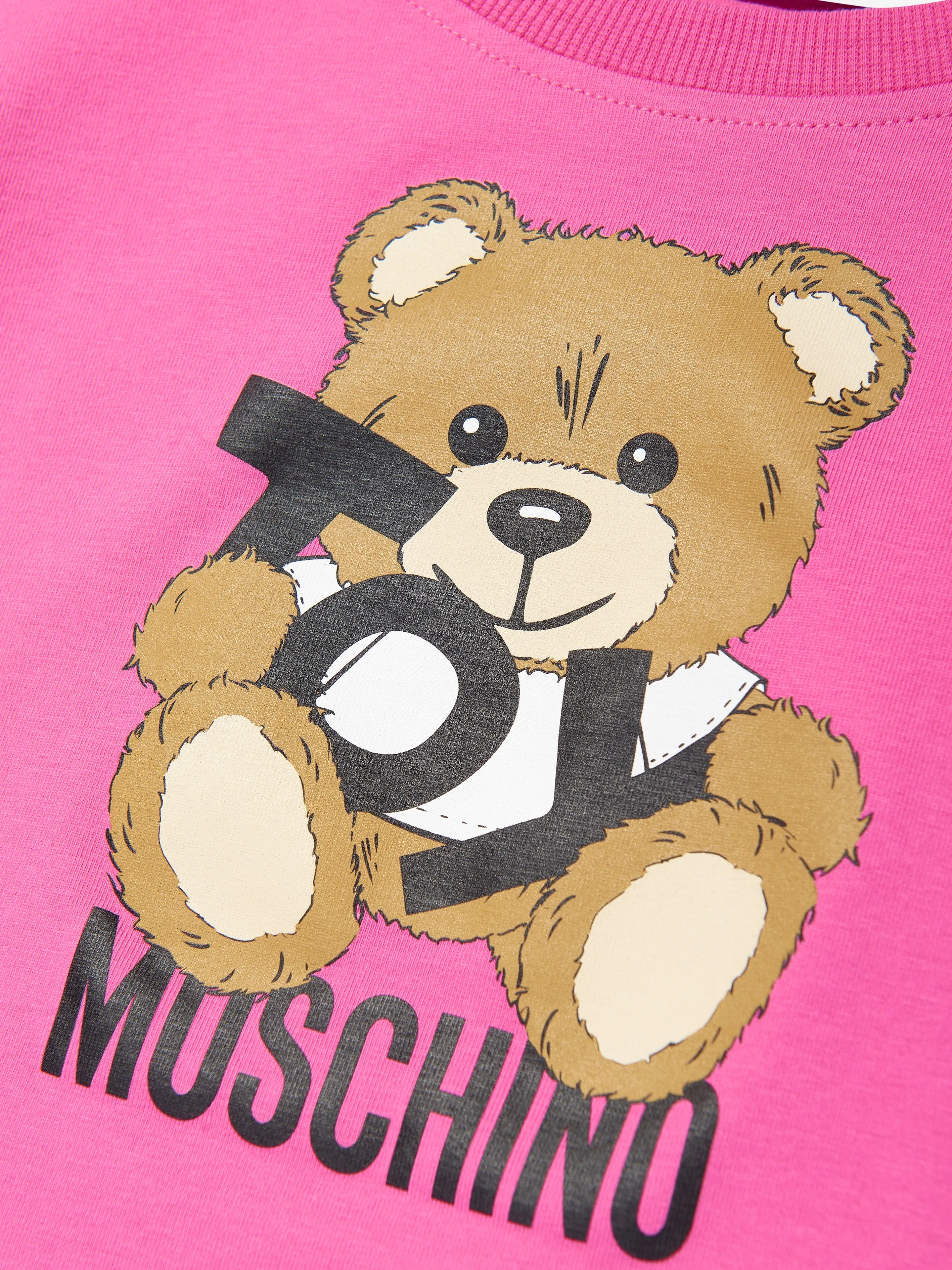 Girls Teddy Bear Logo T-Shirt in Pink