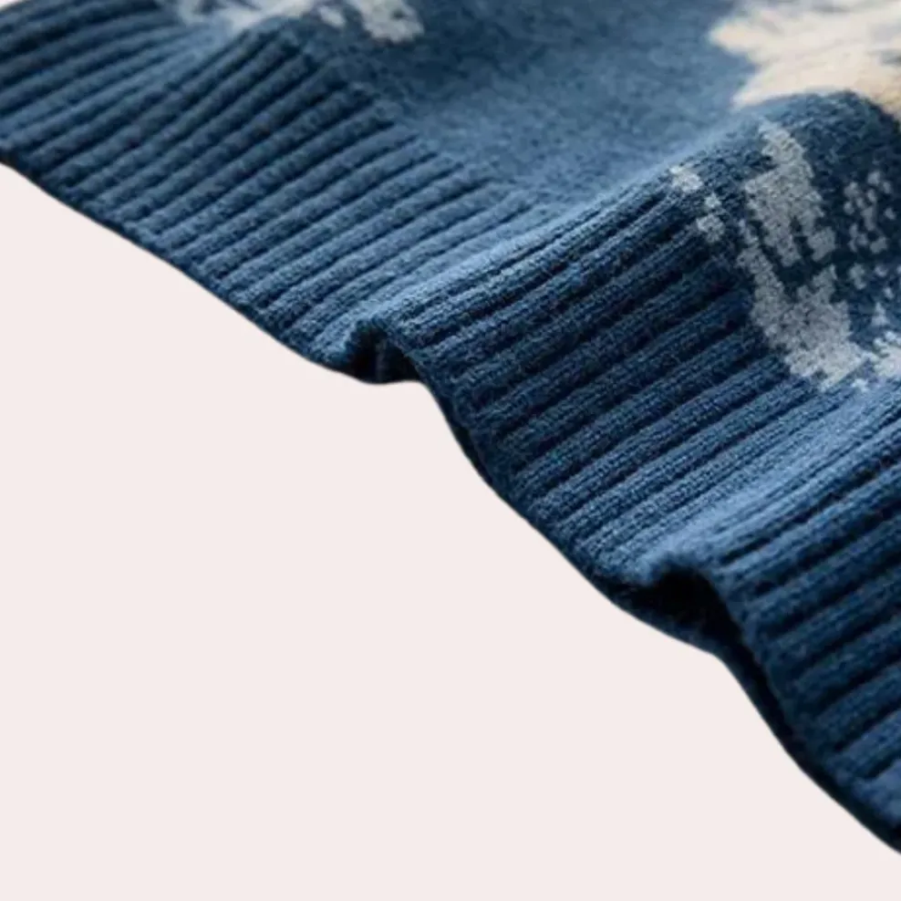 Godelief - men's jumper with striking mountain print