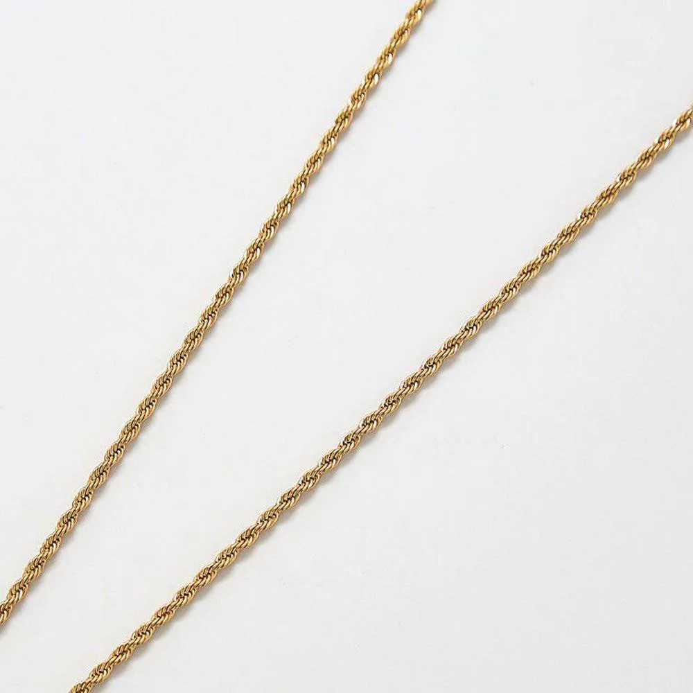 Gold Rose Charm Necklace