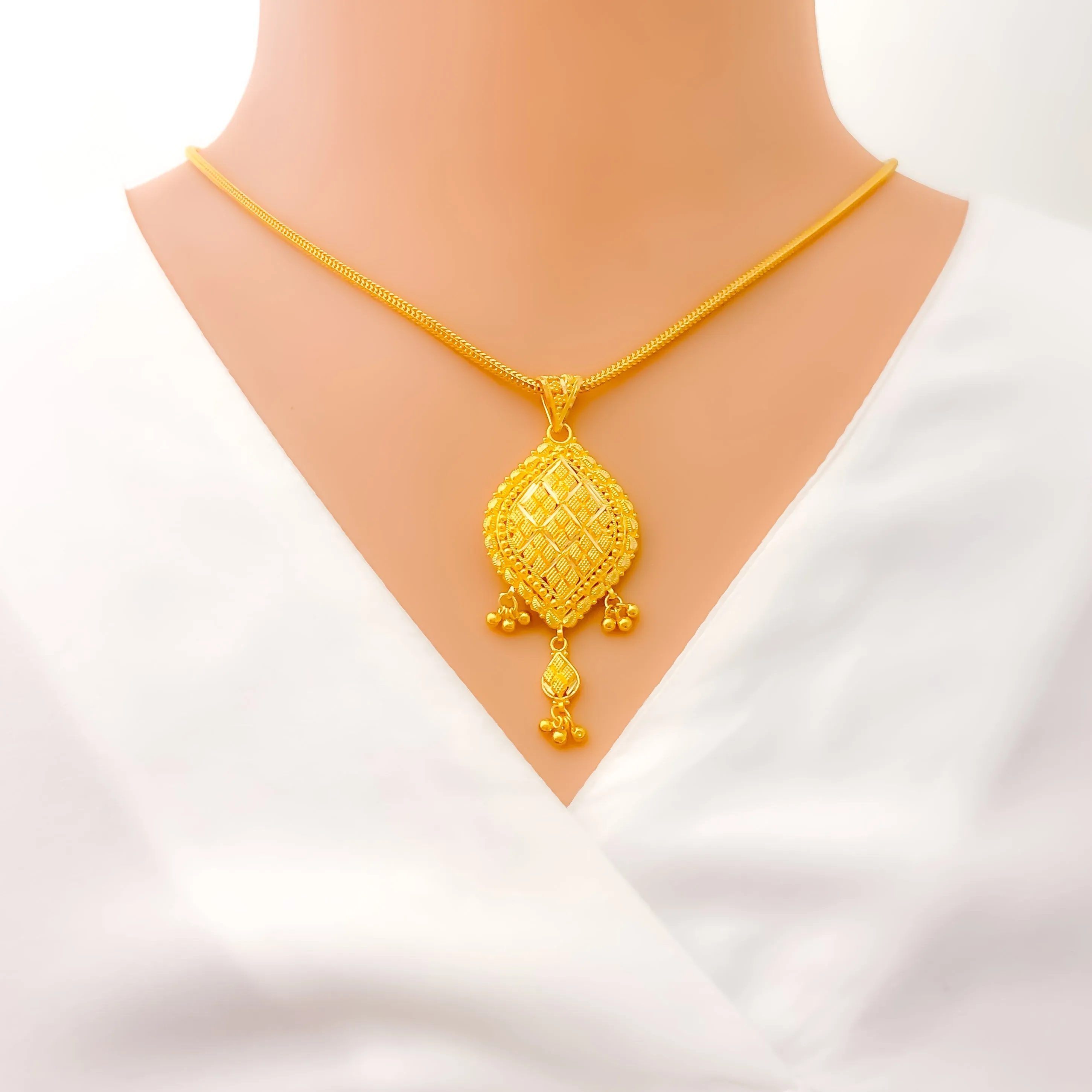 Gorgeous Ethereal 22k Gold Pendant