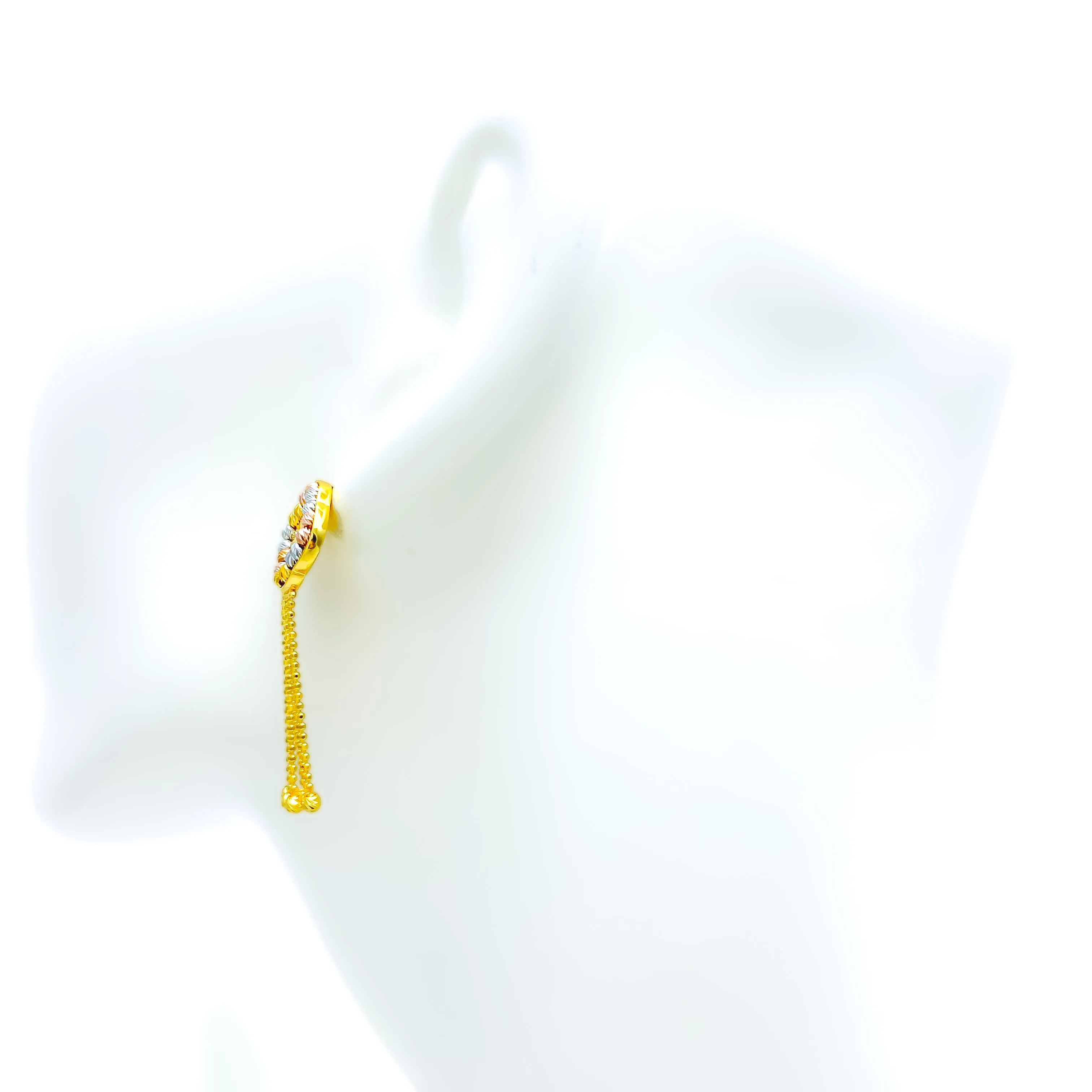 Gorgeous Multi-Color 21k Gold Hanging Earrings