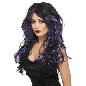 Gothic Bride Wig - Purple, Long