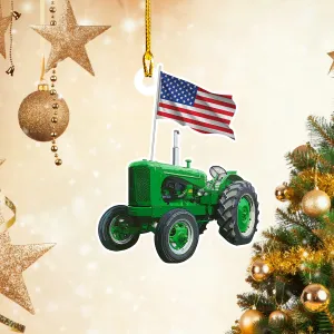 Green Tractor - Shaped Ornament 886