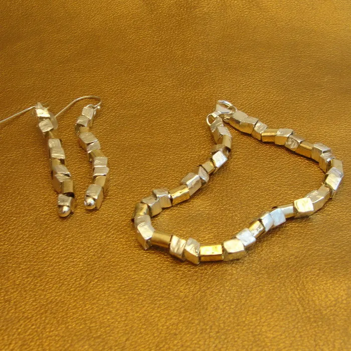 Hadar Designers Bracelet 14k Yellow Gold Fil Sterling Silver Handmade (I b036)