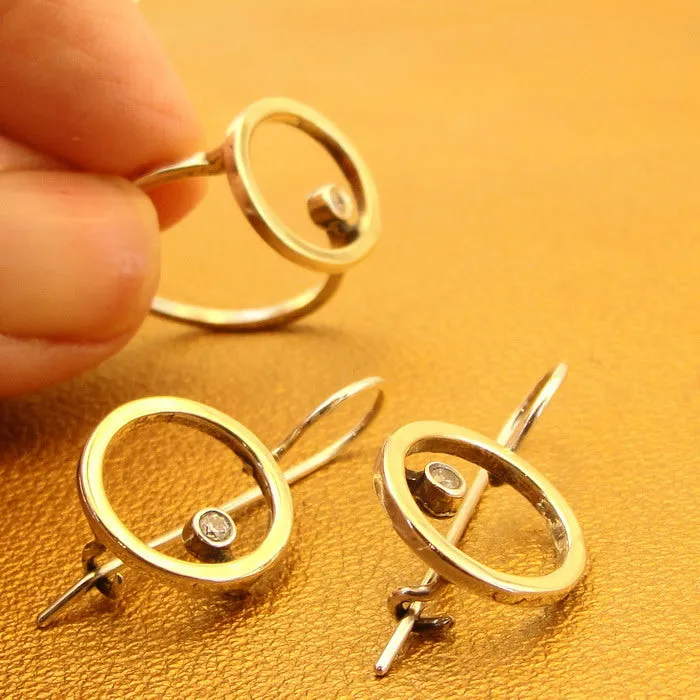 Hadar Designers Handmade 9k Yellow Gold 925 Silver White Zircon Ring 5,6,7,8,9,10 (MS 1615)