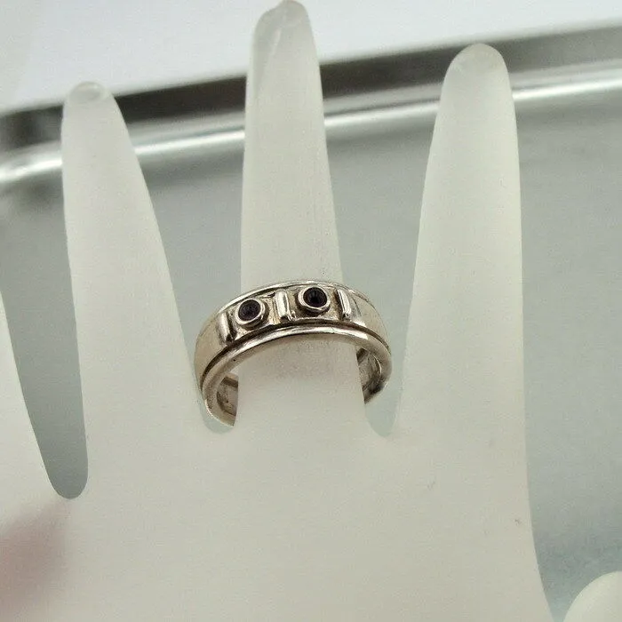 Hadar Designers Pink Tourmaline Ring size 7.5, 8 Handmade 925 Silver (H) y