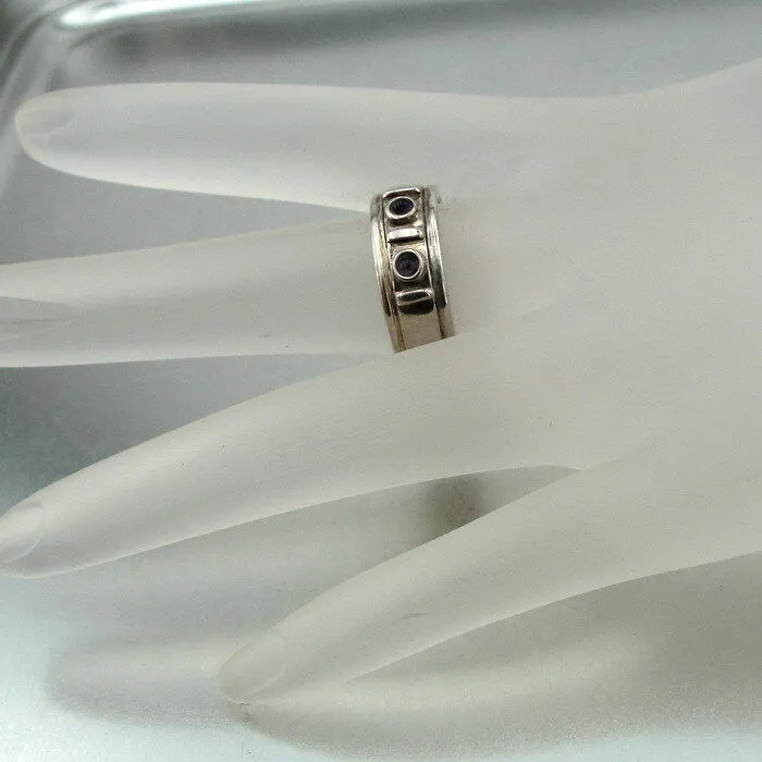 Hadar Designers Pink Tourmaline Ring size 7.5, 8 Handmade 925 Silver (H) y