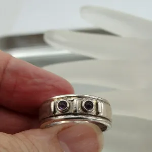 Hadar Designers Pink Tourmaline Ring size 7.5, 8 Handmade 925 Silver (H) y