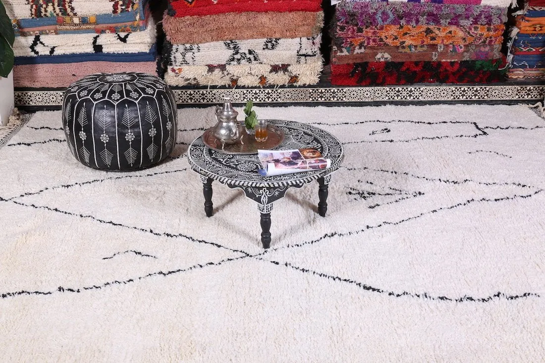 Handmade Beni Ourain Rug - Moroccan Rug Carpet - Custom Rug