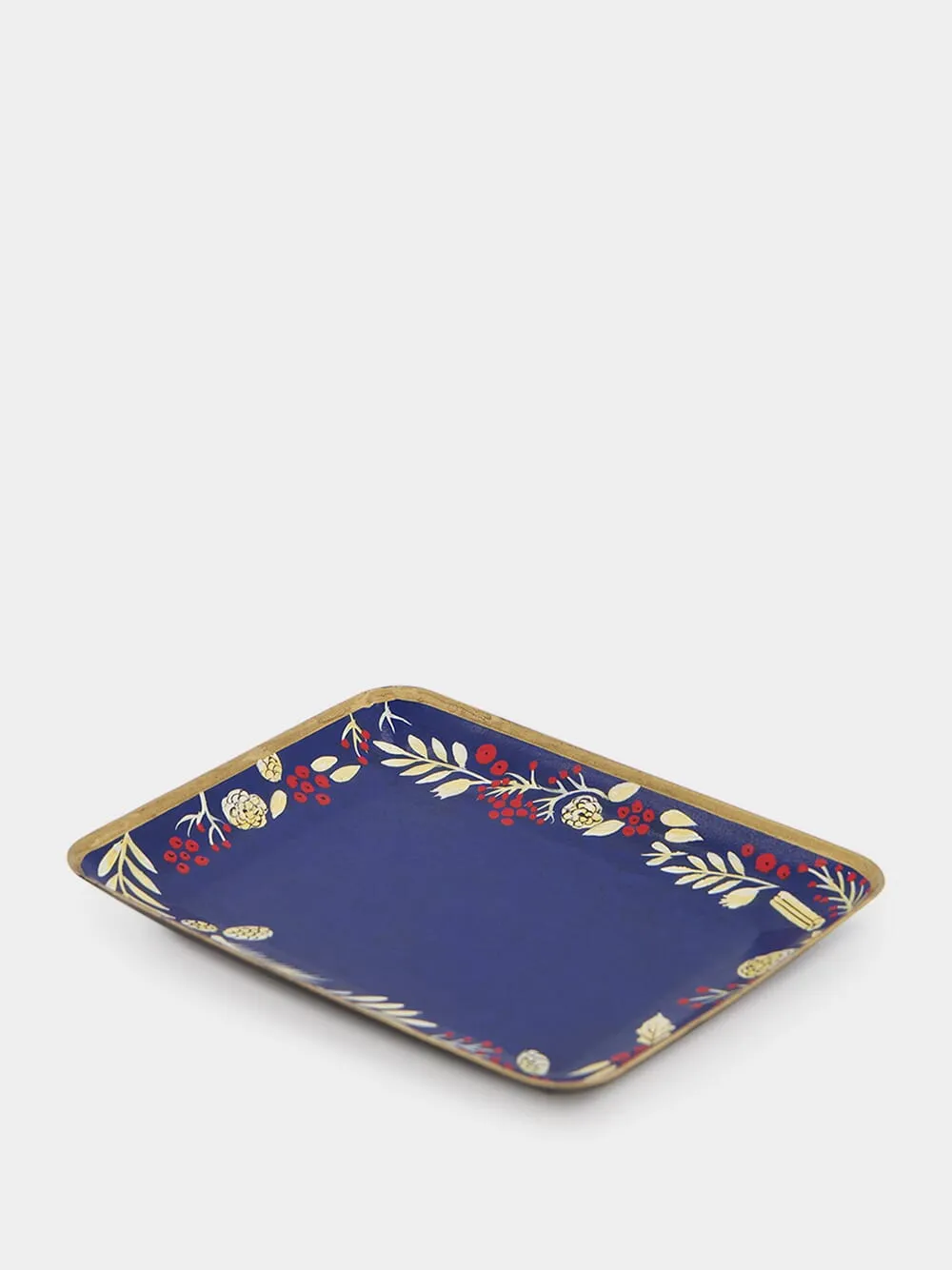 Handpainted Christmas Iron Tray