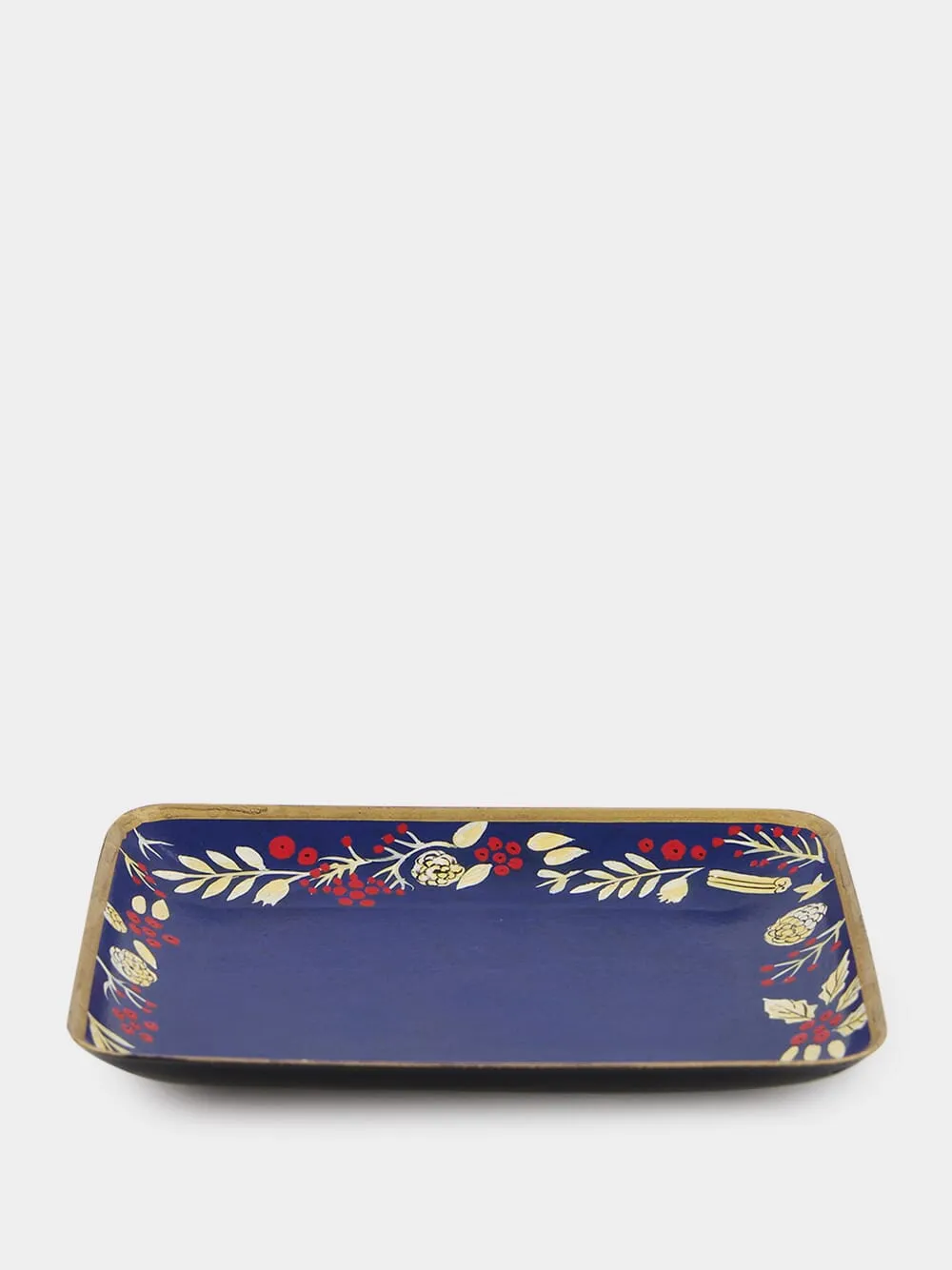 Handpainted Christmas Iron Tray