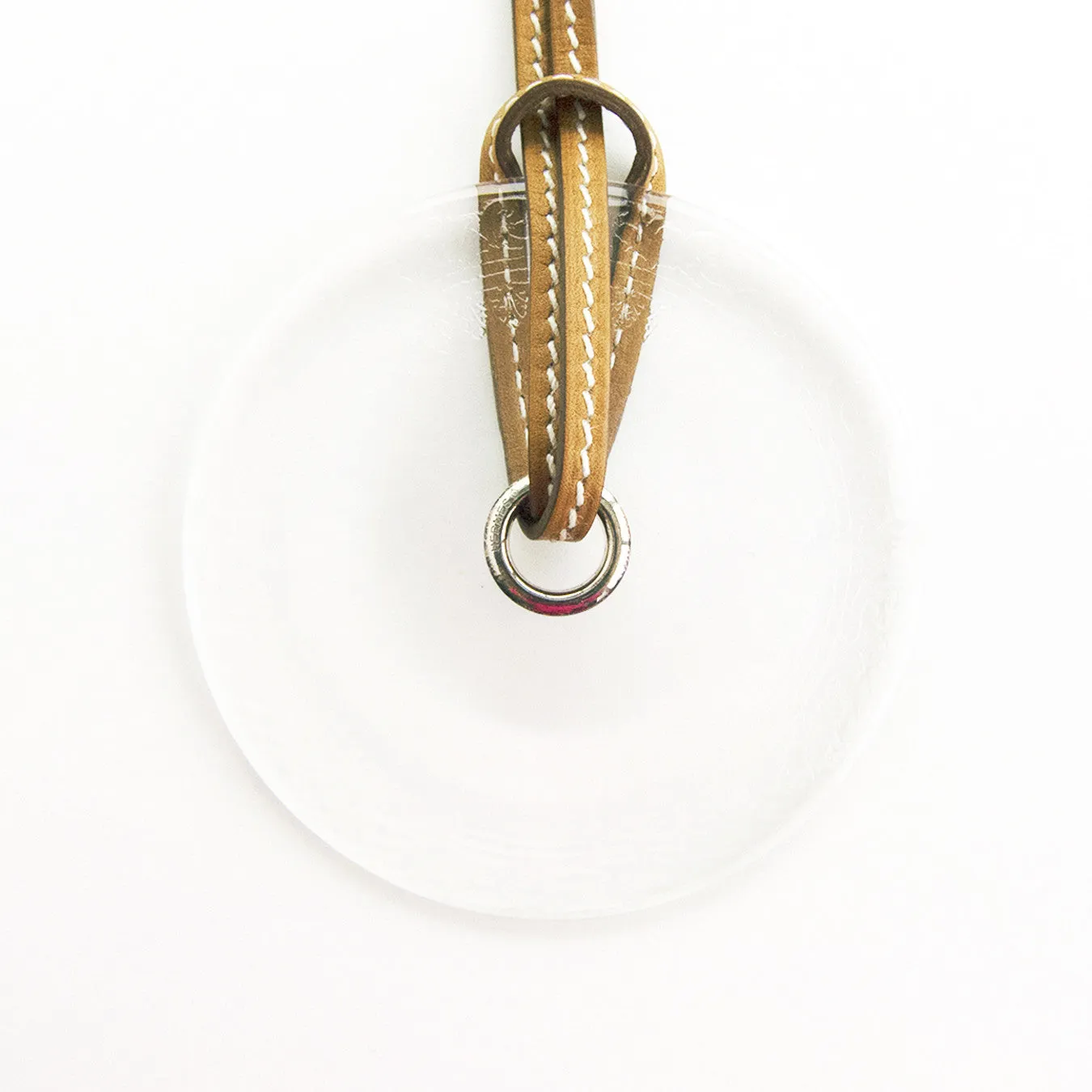 Hermes Exquisite Saint Louis Crystal Leather Petit H Pendant World Exclusive