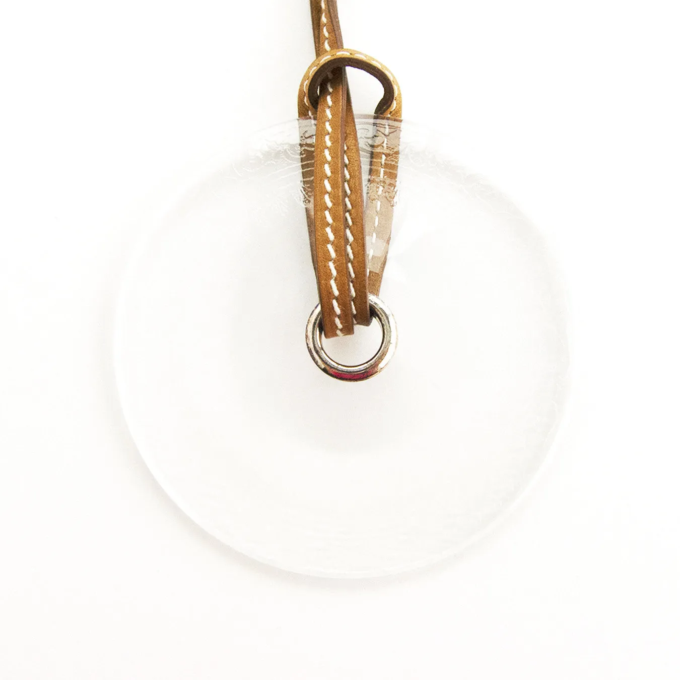 Hermes Exquisite Saint Louis Crystal Leather Petit H Pendant World Exclusive