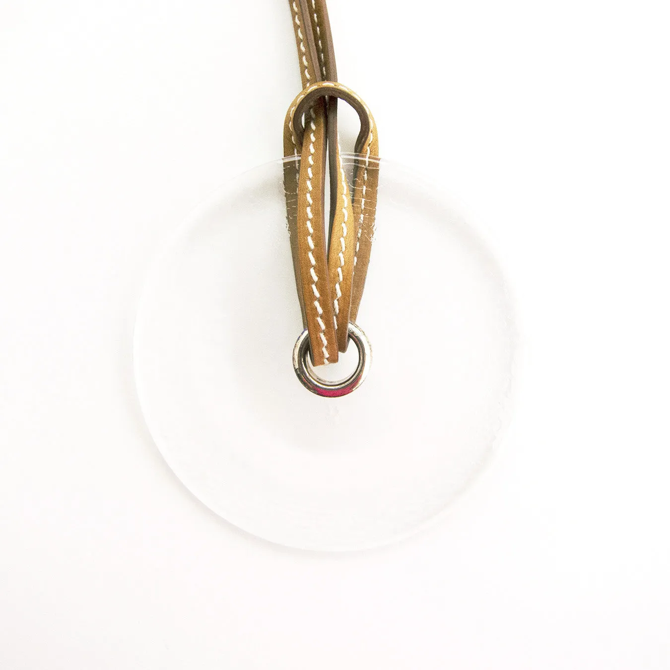 Hermes Exquisite Saint Louis Crystal Leather Petit H Pendant World Exclusive