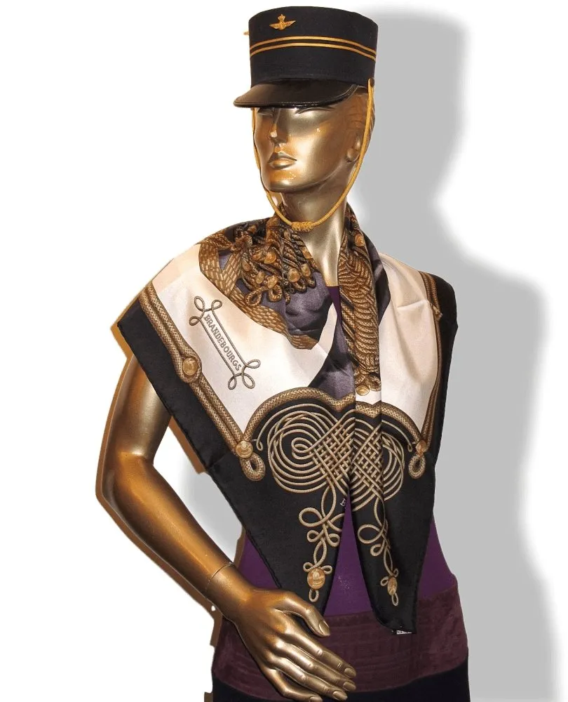 Hermes Special Limited Issue 2011 BERLIN Black Aged Gold Grey BRANDEBOURG Twill 90cm NIB!