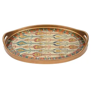 Ikat Oval Tray