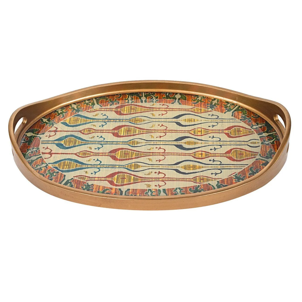 Ikat Oval Tray